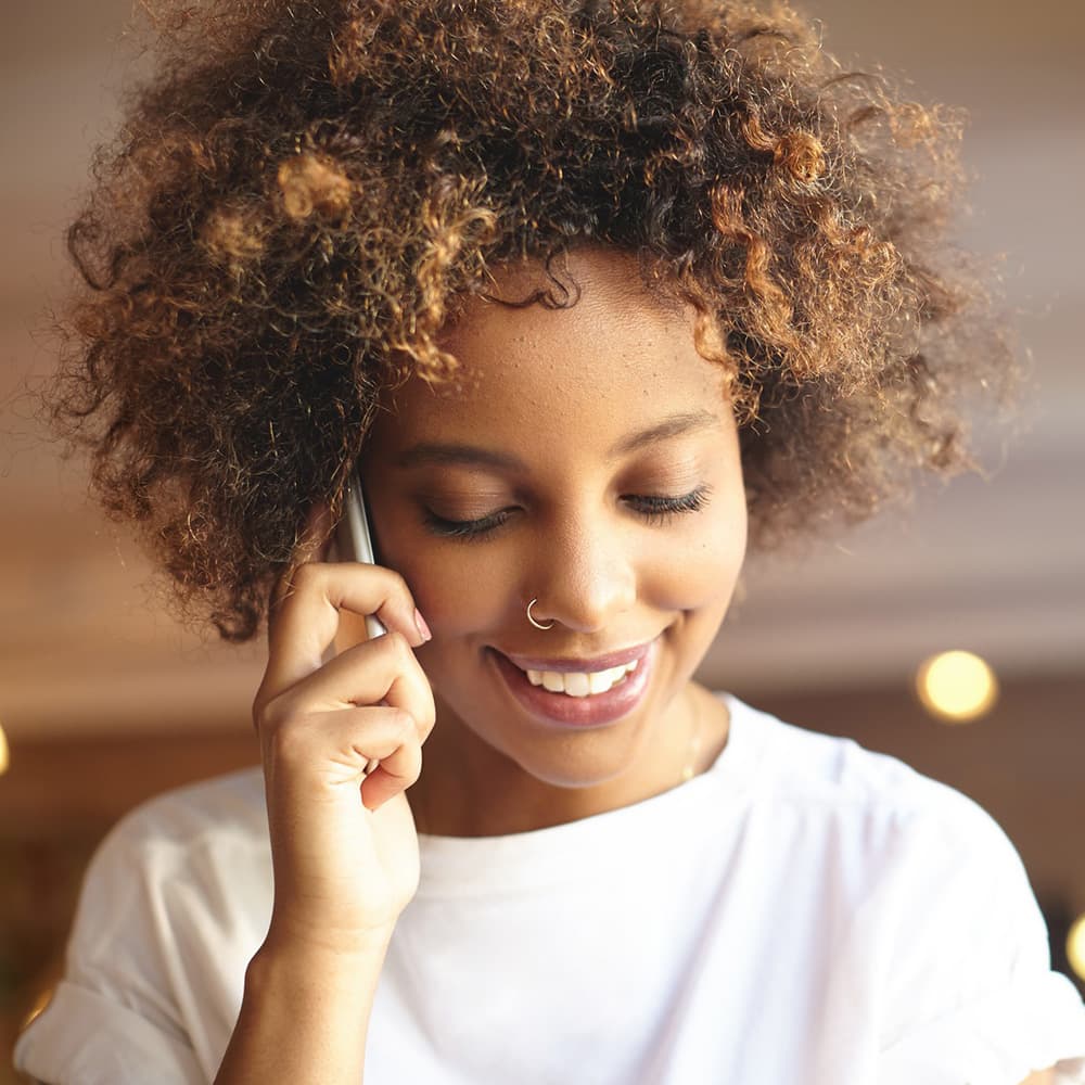 Woman using phone